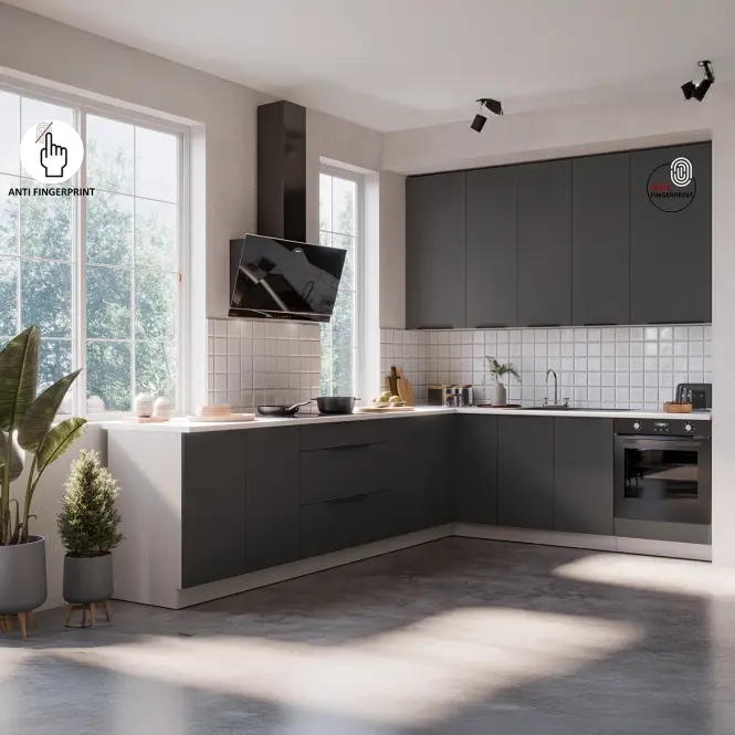 Konyhaszekrény Aria-Gr/Wh Anti Fingerprint 80 Nagu-36 1f
