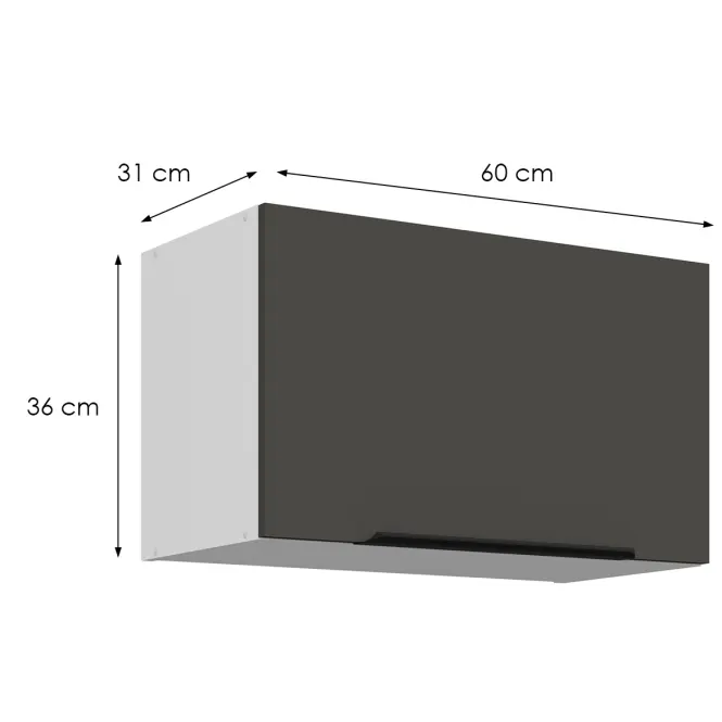 Konyhaszekrény Aria-Gr/Wh Anti Fingerprint 60gu-36 1f