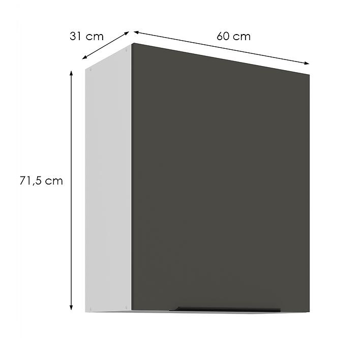 Konyhaszekrény Aria-Gr/Wh Anti Fingerprint 60g-72 1f
