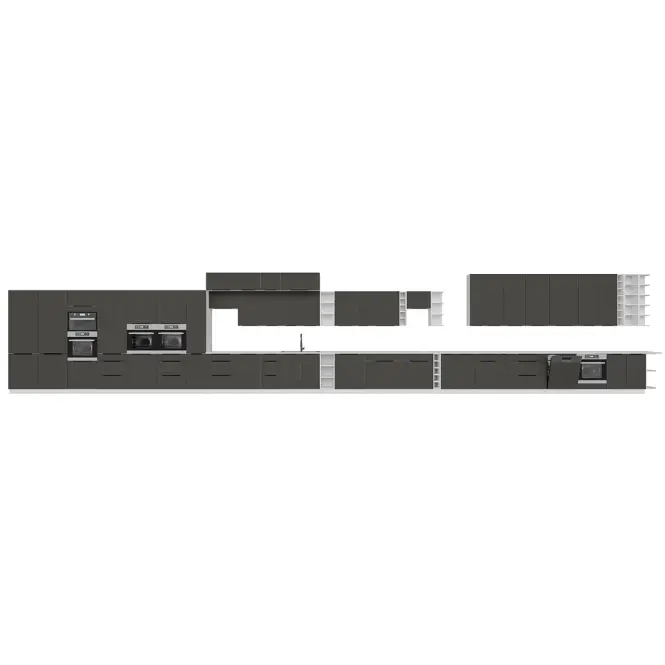 Konyhaszekrény Aria-Gr/Wh Anti Fingerprint 60x60 Gn-72 1f (45°),10