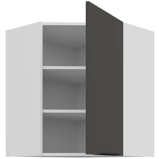 Konyhaszekrény Aria-Gr/Wh Anti Fingerprint 60x60 Gn-72 1f (45°)