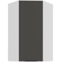 Konyhaszekrény Aria-Gr/Wh Anti Fingerprint 60x60 Gn-108 1f (45°)