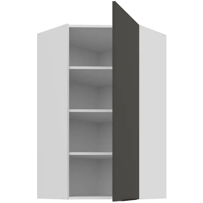 Konyhaszekrény Aria-Gr/Wh Anti Fingerprint 60x60 Gn-108 1f (45°)