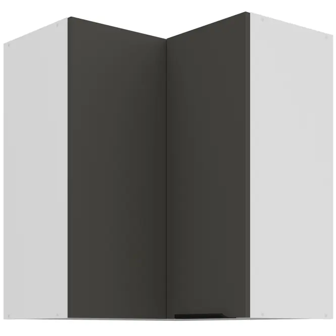 Konyhaszekrény Aria-Gr/Wh Anti Fingerprint 60x60 Gn-72 2f (90°)