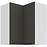 Konyhaszekrény Aria-Gr/Wh Anti Fingerprint 60x60 Gn-72 2f (90°)