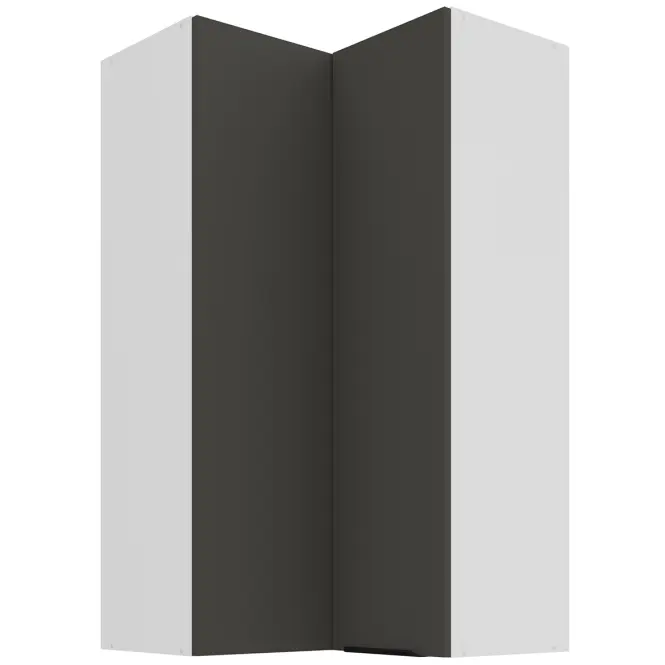 Konyhaszekrény Aria-Gr/Wh Anti Fingerprint 60x60 Gn-108 2f (90°)