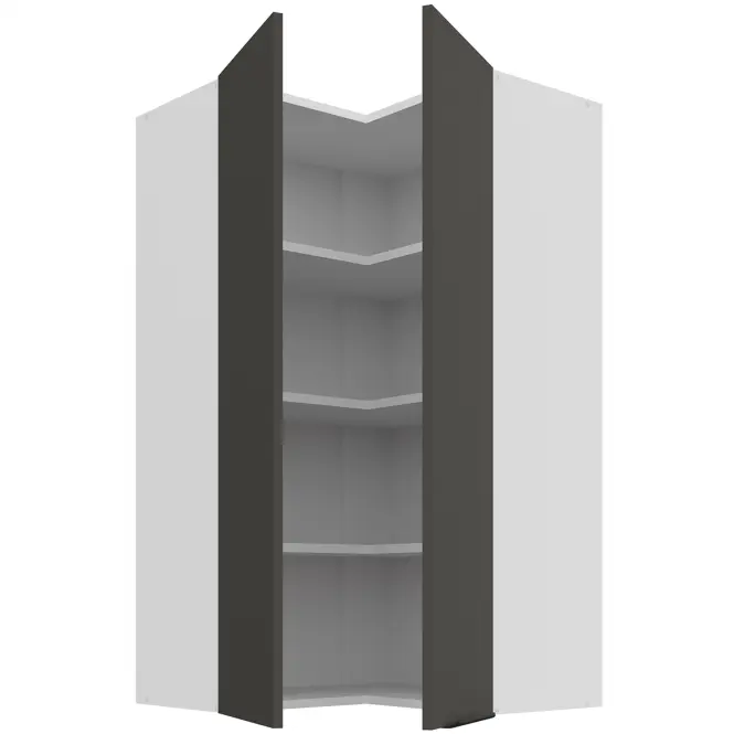 Konyhaszekrény Aria-Gr/Wh Anti Fingerprint 60x60 Gn-108 2f (90°)