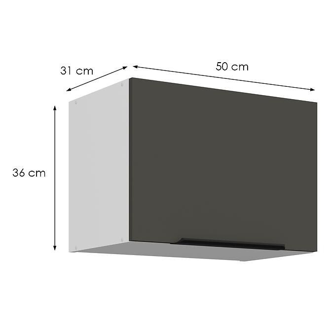 Konyhaszekrény Aria-Gr/Wh Anti Fingerprint 50gu-36 1f