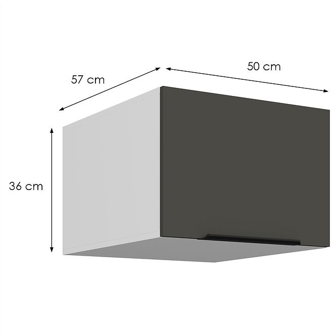 Konyhaszekrény Aria-Gr/Wh Anti Fingerprint 50 Nagu-36 1f,2