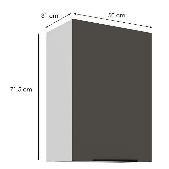 Konyhaszekrény Aria-Gr/Wh Anti Fingerprint 50g-72 1f