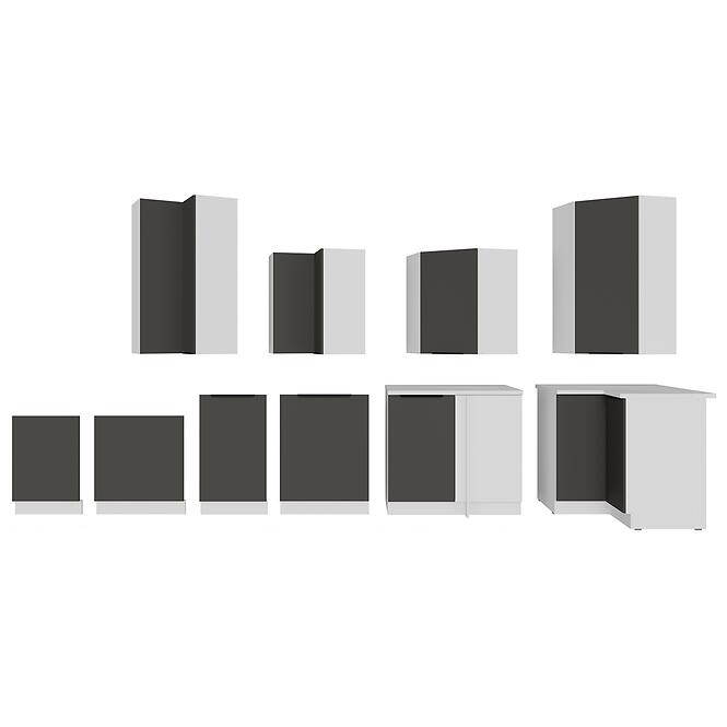 Konyhaszekrény Aria-Gr/Wh Anti Fingerprint 50g-108 1f,11