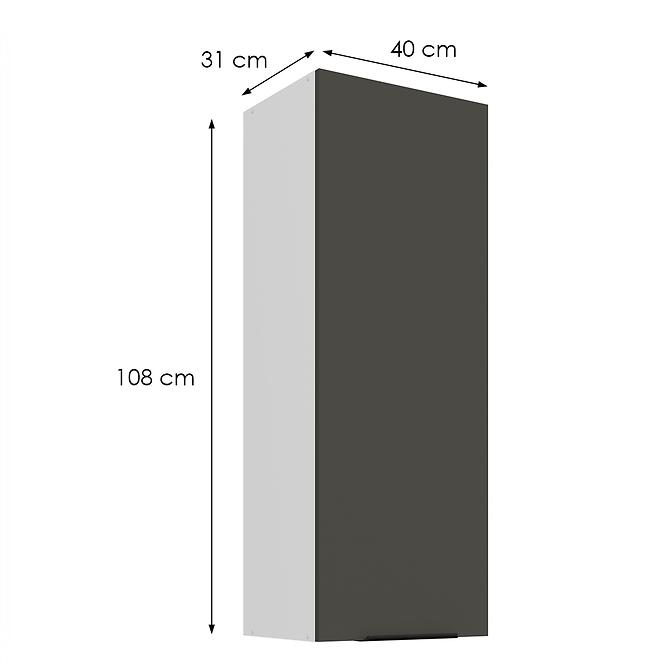 Konyhaszekrény Aria-Gr/Wh Anti Fingerprint 40g-108 1f