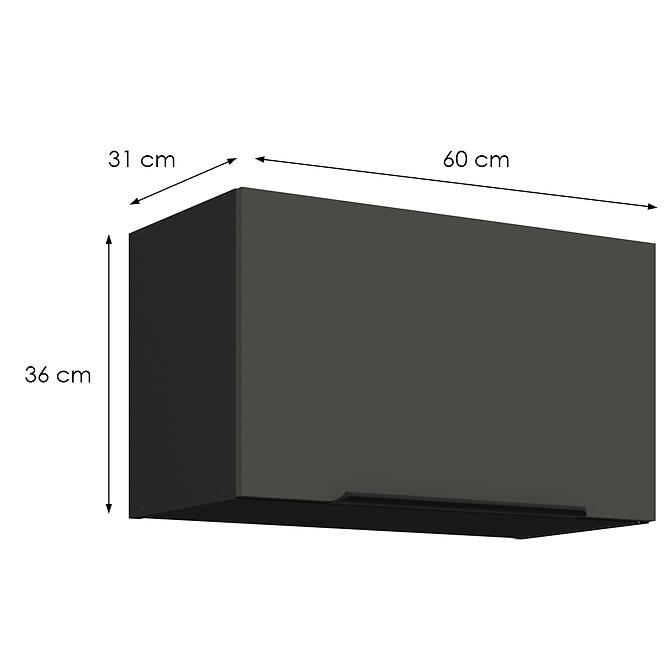 Konyhaszekrény Aria-Gr/Bl Anti Fingerprint 60gu-36 1f