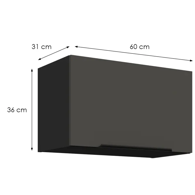Konyhaszekrény Aria-Gr/Bl Anti Fingerprint 60gu-36 1f,2