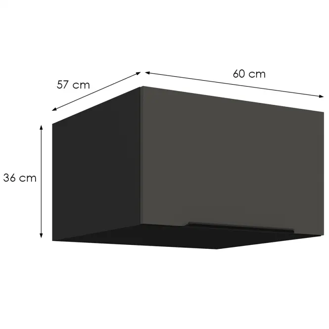 Konyhaszekrény Aria-Gr/Bl Anti Fingerprint 60 Nagu-36 1f