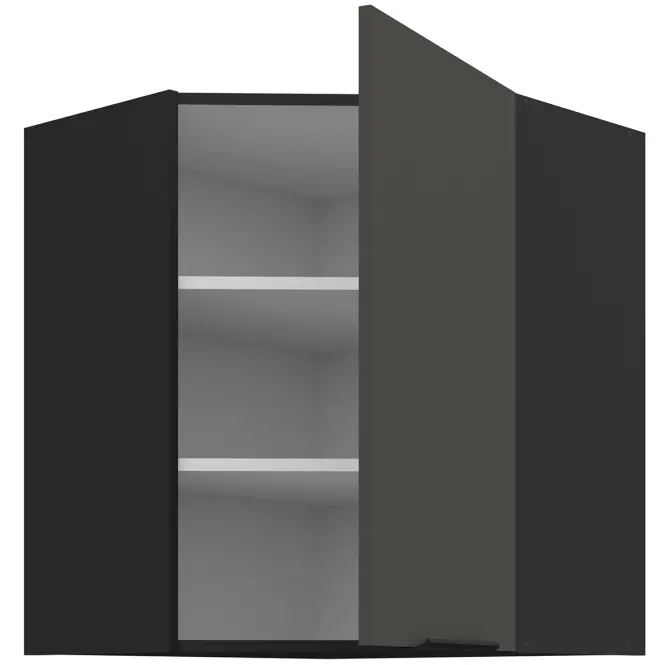 Konyhaszekrény Aria-Gr/Bl Anti Fingerprint 60x60 Gn-72 1f (45°),3