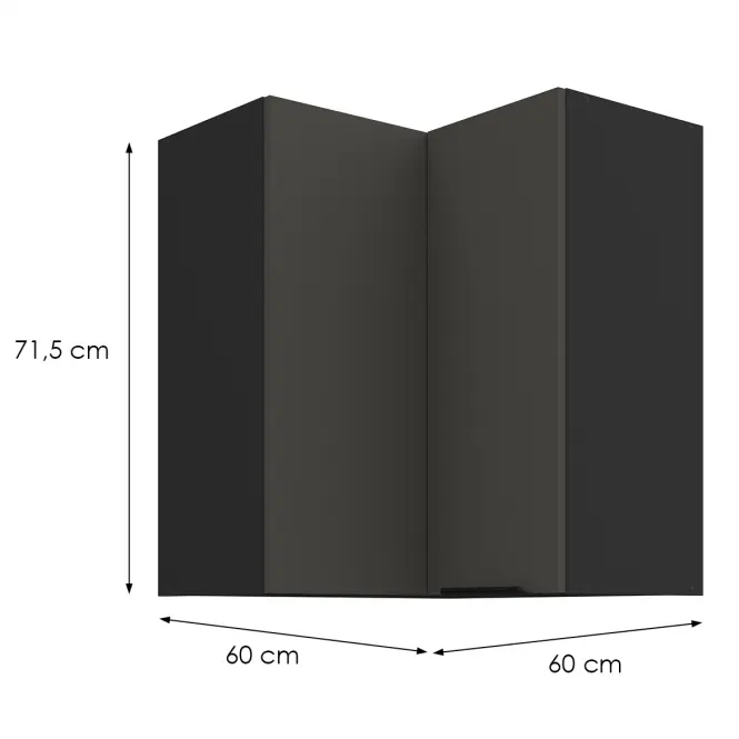 Konyhaszekrény Aria-Gr/Bl Anti Fingerprint 60x60 Gn-72 2f (90°),2