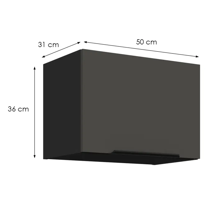 Konyhaszekrény Aria-Gr/Bl Anti Fingerprint 50gu-36 1f,2
