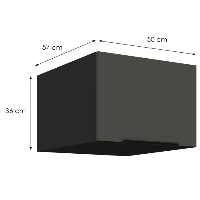 Konyhaszekrény Aria-Gr/Bl Anti Fingerprint 50 Nagu-36 1f