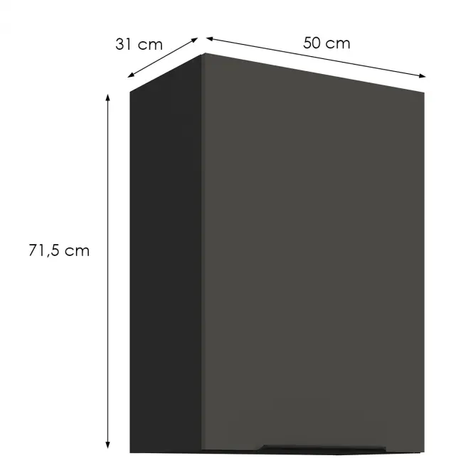 Konyhaszekrény Aria-Gr/Bl Anti Fingerprint 50g-72 1f,2