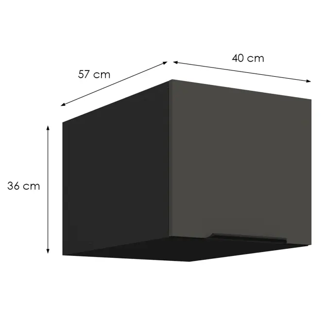 Konyhaszekrény Aria-Gr/Bl Anti Fingerprint 40 Nagu-36 1f