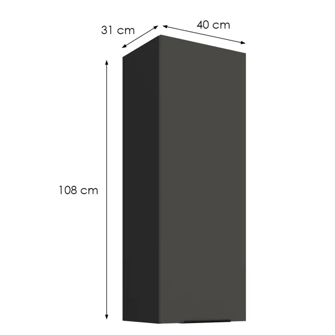 Konyhaszekrény Aria-Gr/Bl Anti Fingerprint 40g-108 1f,2