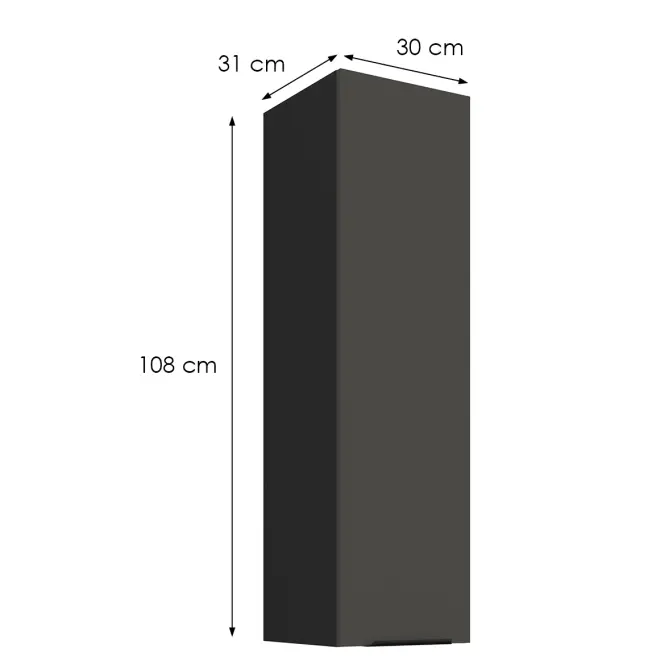 Konyhaszekrény Aria-Gr/Bl Anti Fingerprint 30g-108 1f