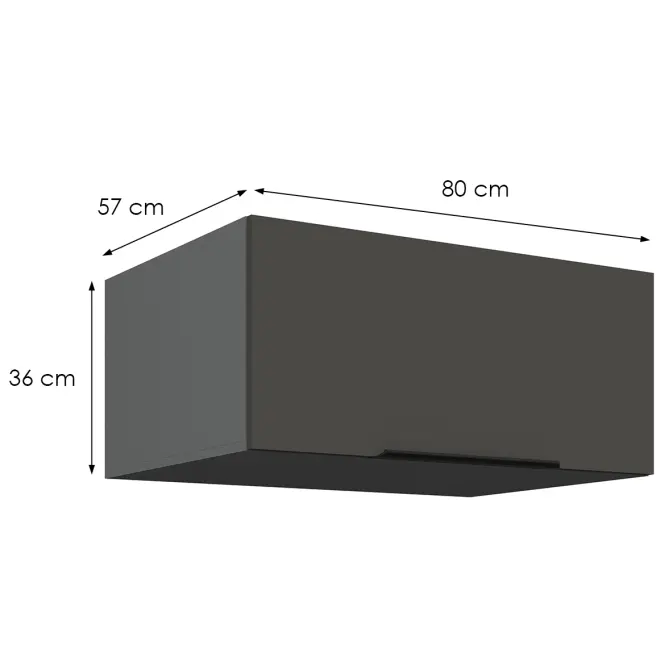 Konyhaszekrény Aria-Gr/Ant Anti Fingerprint 80 Nagu-36 1f