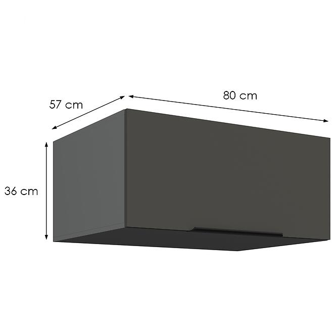 Konyhaszekrény Aria-Gr/Ant Anti Fingerprint 80 Nagu-36 1f