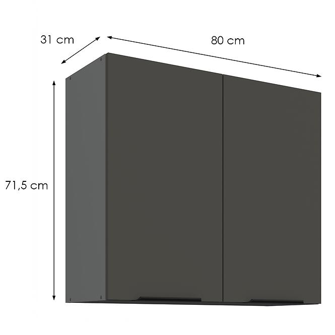 Konyhaszekrény Aria-Gr/Ant Anti Fingerprint 80g-72 2f