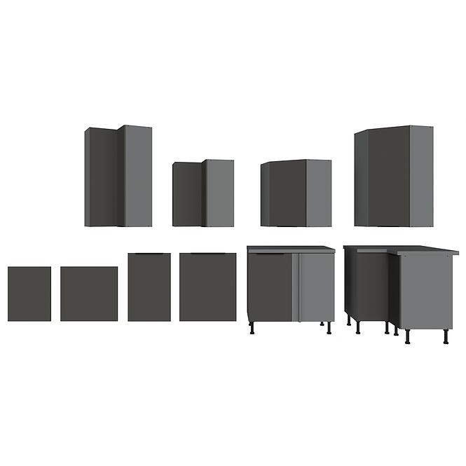 Konyhaszekrény Aria-Gr/Ant Anti Fingerprint 80g-108 2f,11