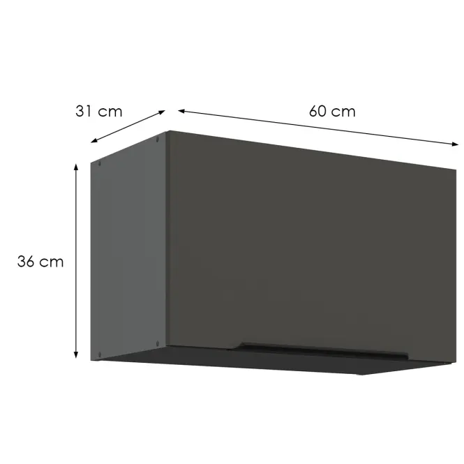 Konyhaszekrény Aria-Gr/Ant Anti Fingerprint 60gu-36 1f