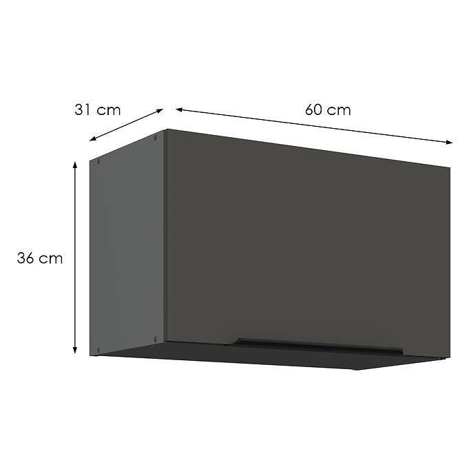 Konyhaszekrény Aria-Gr/Ant Anti Fingerprint 60gu-36 1f