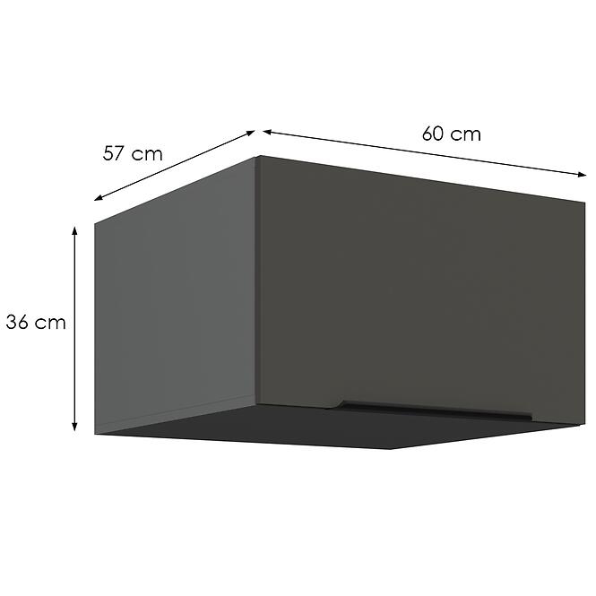 Konyhaszekrény Aria-Gr/Ant Anti Fingerprint 60 Nagu-36 1f,2