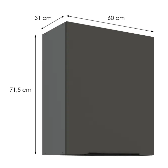 Konyhaszekrény Aria-Gr/Ant Anti Fingerprint 60g-72 1f
