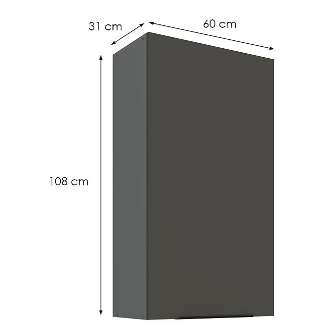 Konyhaszekrény Aria-Gr/Ant Anti Fingerprint 60g-108 1f