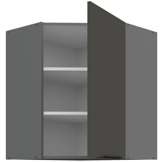 Konyhaszekrény Aria-Gr/Ant Anti Fingerprint 60x60 Gn-72 1f (45°)