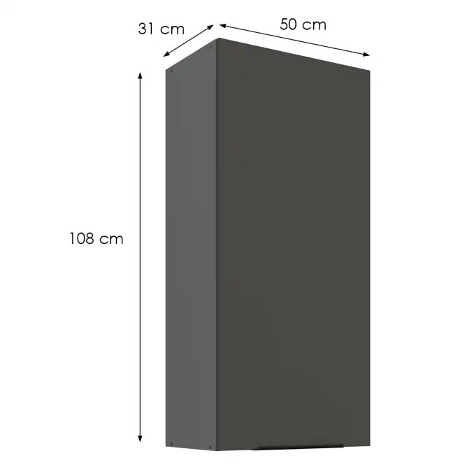 Konyhaszekrény Aria-Gr/Ant Anti Fingerprint 50g-108 1f