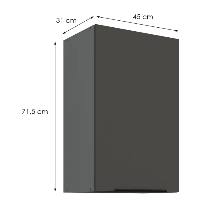 Konyhaszekrény Aria-Gr/Ant Anti Fingerprint 45g-72 1f