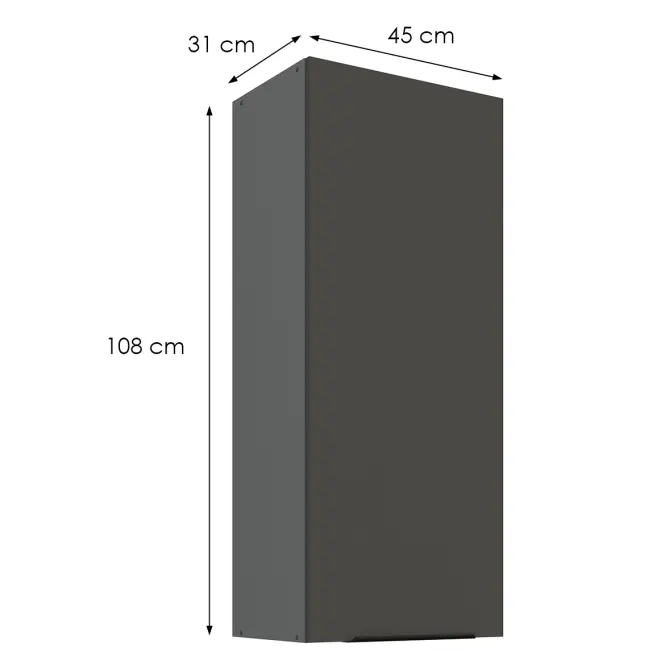 Konyhaszekrény Aria-Gr/Ant Anti Fingerprint 45g-108 1f