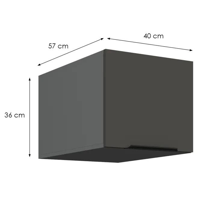 Konyhaszekrény Aria-Gr/Ant Anti Fingerprint 40 Nagu-36 1f