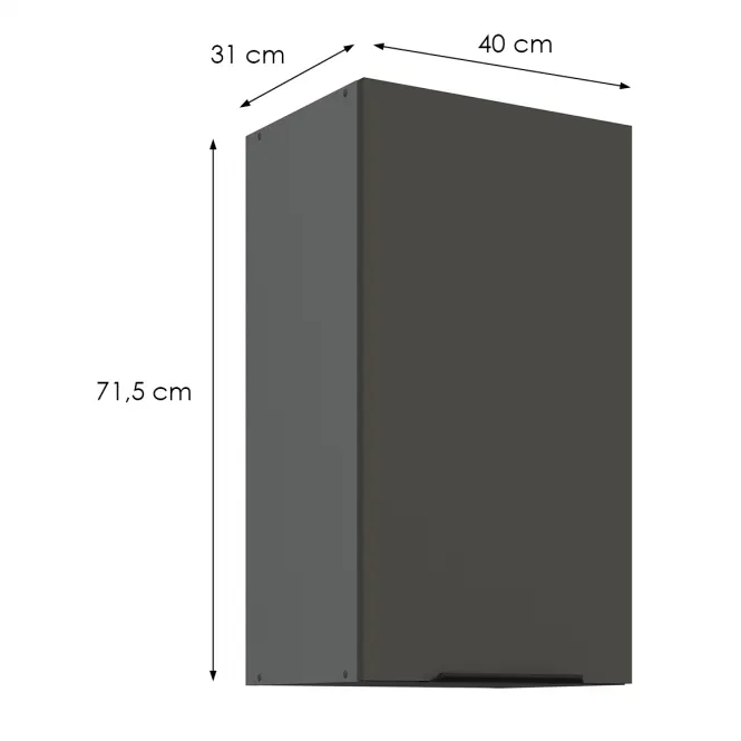 Konyhaszekrény Aria-Gr/Ant Anti Fingerprint 40g-72 1f,2