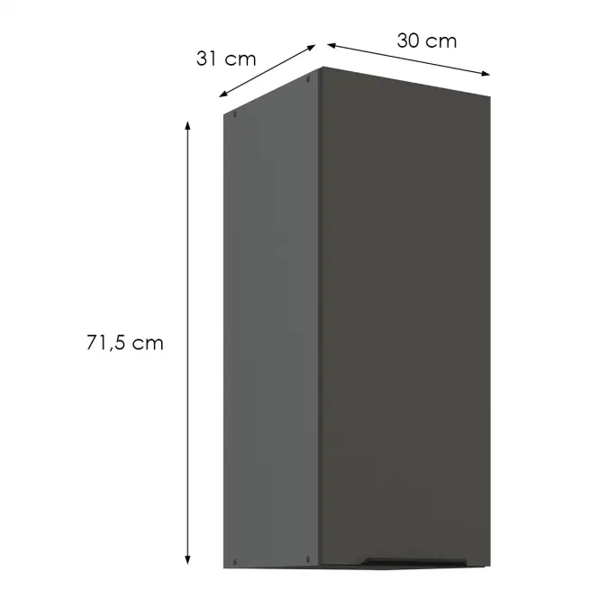 Konyhaszekrény Aria-Gr/Ant Anti Fingerprint 30g-72 1f