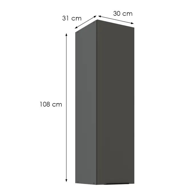 Konyhaszekrény Aria-Gr/Ant Anti Fingerprint 30g-108 1f