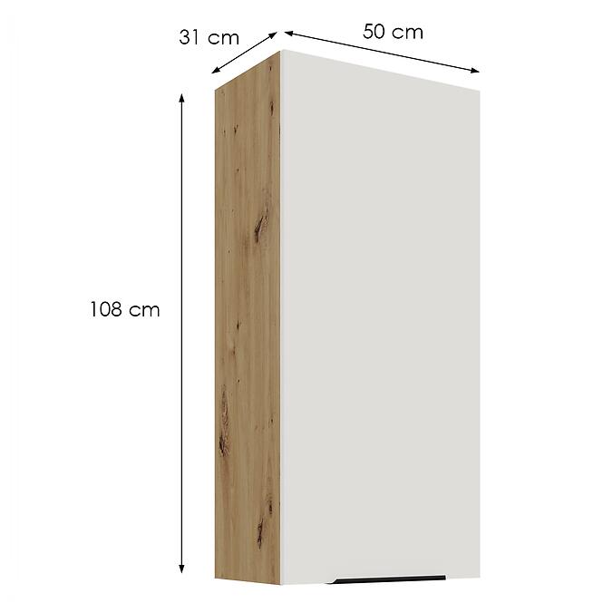 Konyhaszekrény Aria-Wh/Ar Anti Fingerprint 50g-108 1f,2