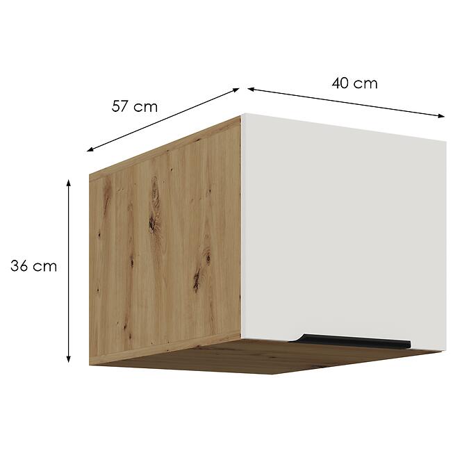 Konyhaszekrény Aria-Wh/Ar Anti Fingerprint 40 Nagu-36 1f,2