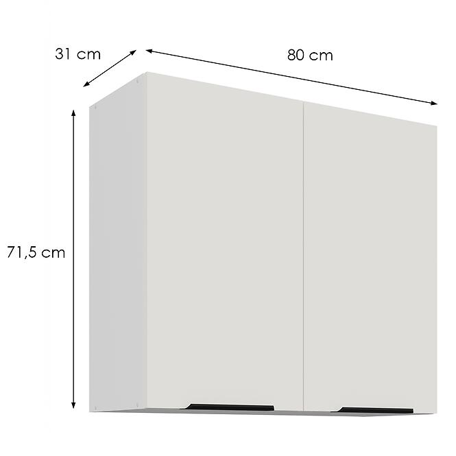 Konyhaszekrény Aria-Wh/Wh Anti Fingerprint 80g-72 2f,2
