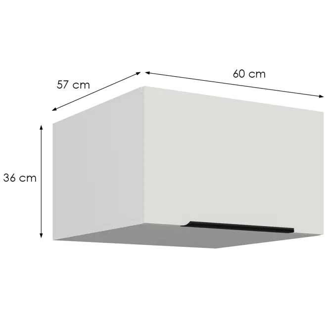 Konyhaszekrény Aria-Wh/Wh Anti Fingerprint 60 Nagu-36 1f