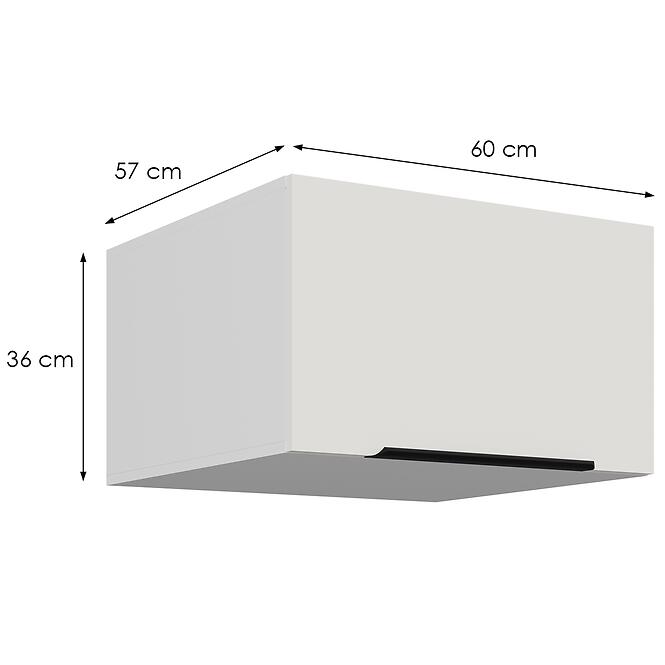 Konyhaszekrény Aria-Wh/Wh Anti Fingerprint 60 Nagu-36 1f,2