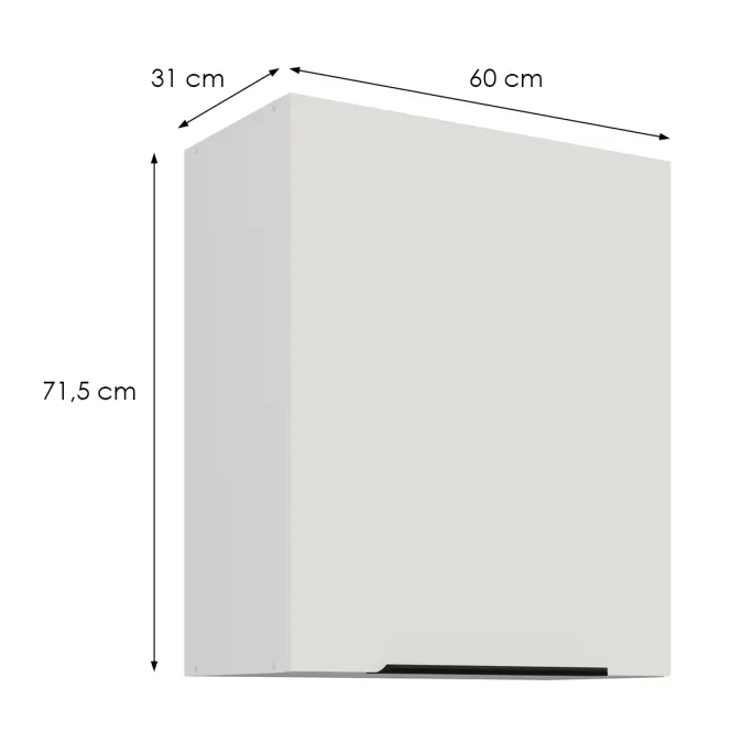 Konyhaszekrény Aria-Wh/Wh Anti Fingerprint 60g-72 1f